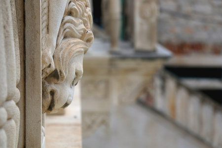Traditional Mediterranean architecture in Sibenik, Croatia.の写真素材