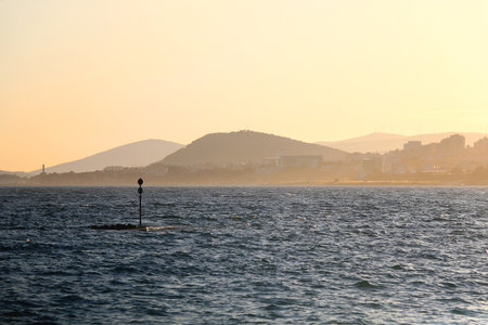 Beautiful beach in Podstrana, small coastal town near Split, Croatia.の写真素材
