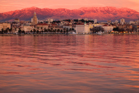Beautiful sunset over the sea.の写真素材