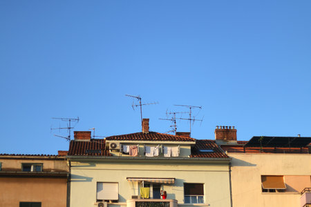 Traditional Mediterranean architecture in Split, Croatia.の写真素材