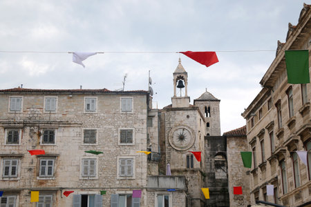Traditional Mediterranean architecture in Split, Croatia.の写真素材