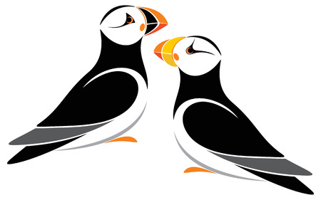 Puffinsのイラスト素材