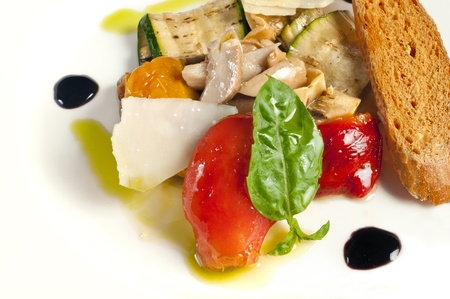 Healthy meal served on a plateの写真素材