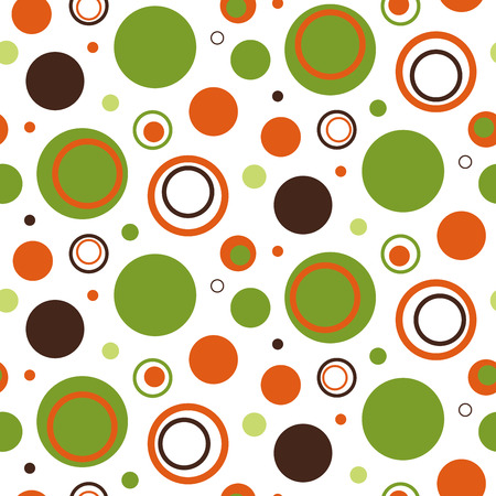 retro circles patternのイラスト素材