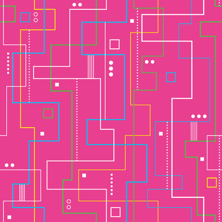 linear abstract pattern on pink background のイラスト素材