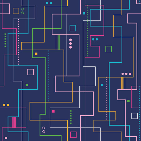 linear abstract pattern on dark blue background のイラスト素材