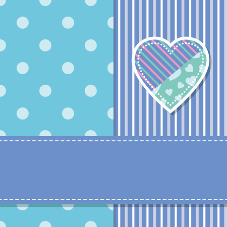 cute baby boy greeting cardのイラスト素材