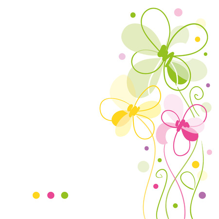 floral greeting cardのイラスト素材