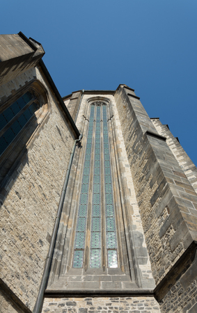 The Church of Our Lady Before Tyn, Old Town square, Prague, Czech Republic, side view, detailの写真素材