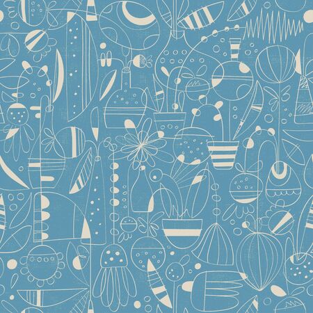 Collage of birds, fruit, flowers, hills, rainy clouds, mushrooms, sea and fields isolated on white backgroundのイラスト素材