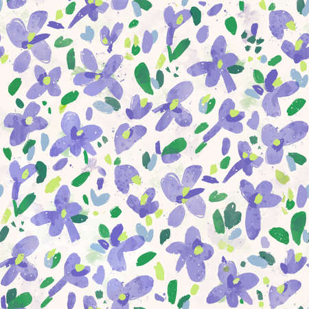 Spring purple and green violet garden patternの写真素材