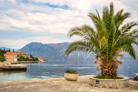 Beautiful bay of Kotor, Montenegro, Europe. Travel concept, background.