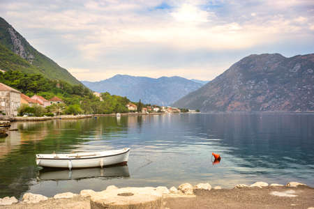 Beautiful bay of Kotor, Montenegro, Europe. Travel concept, background.のeditorial素材
