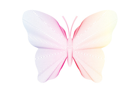 Beautiful soft colorful butterfly. Blend lines effect.のイラスト素材