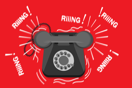Ringing old phone.Illustrationのイラスト素材
