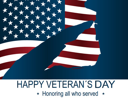 Captain silhouette memorial day. Happy veteran's day poster or banners â On November 11. USA flag as a background.のイラスト素材