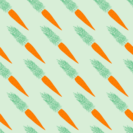 Seamless carrot pattern. Vector eco food illustrationのイラスト素材