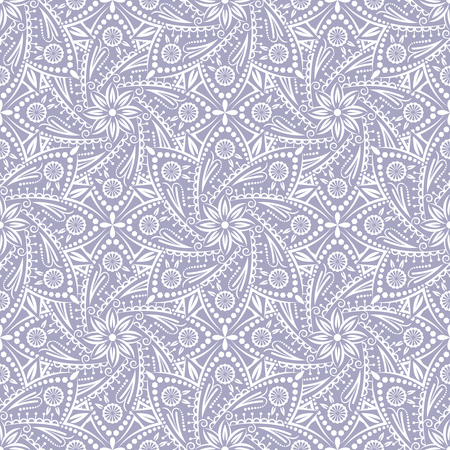 Mandala seamless pattern. Bohemian style. Vintage background with round ornament, decorative indian medallion, abstract lotus flower element. Vector designのイラスト素材