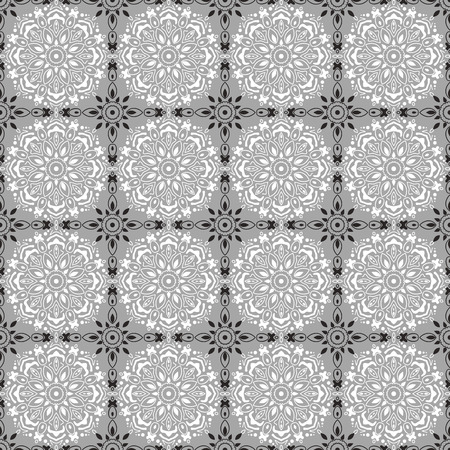 Arabic pattern. Indian, islamic, ethnic, oriental motifs. Seamless pattern. Bohemian background. Print for fabric and paper. Vector illustrationのイラスト素材