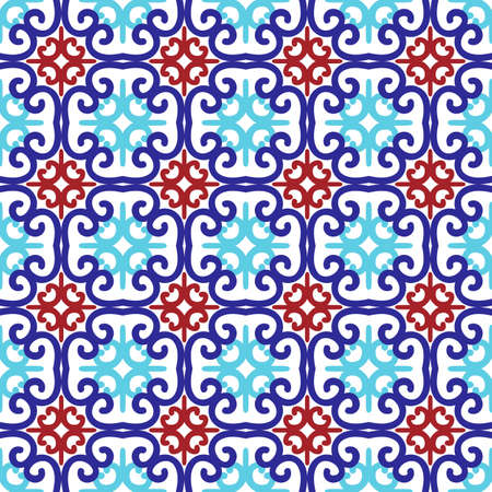 Islamic pattern. Arabic, indian, japanese motifs. Mandala seamless pattern. Ramadan kareem and Hari Raya background. Ethnic bohemian background. Abstract flower. Vector illustrationのイラスト素材