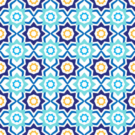 Islamic pattern. Arabic, indian, japanese motifs. Mandala seamless pattern. Ramadan kareem and Hari Raya background. Ethnic bohemian background. Abstract flower. Vector illustrationのイラスト素材