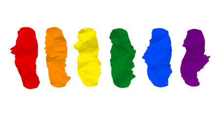 LGBT pride flag lesbian, gay, bisexual, transgender. Rainbow flag. Gay and lesbian love. Vector stock illustrationのイラスト素材