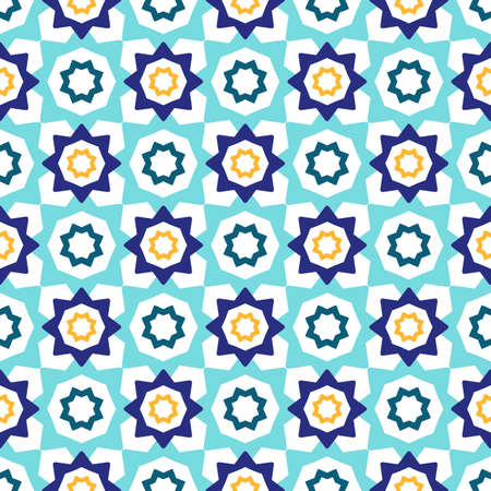 Islamic pattern. Arabic, indian, japanese motifs. Mandala seamless pattern. Ramadan kareem and Hari Raya background. Ethnic bohemian background. Abstract flower. Vector illustrationのイラスト素材