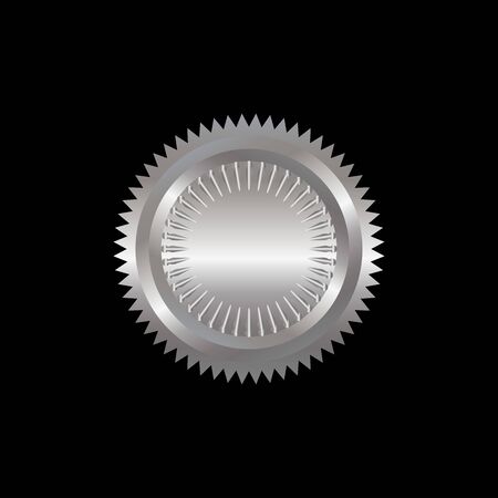 Vector certificate Silver foil seal or isolated medal.のイラスト素材