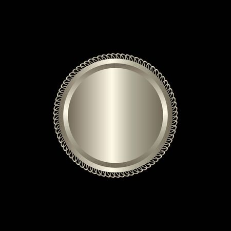 Vector certificate Silver foil seal or isolated medal.のイラスト素材