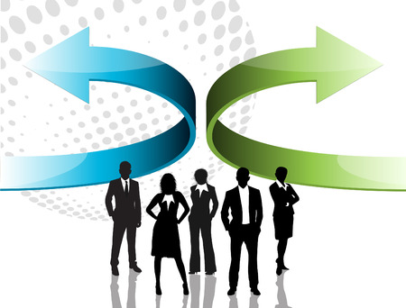 Vector illustration of business peopleのイラスト素材