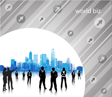 Vector illustration of business people. のイラスト素材