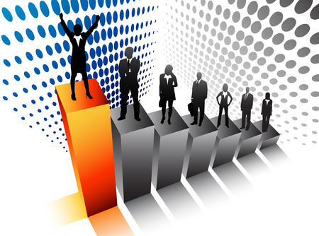 Vector illustration of business peopleのイラスト素材