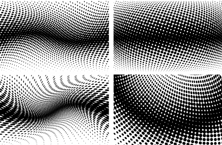 Vector illustration of halftone backgrounds. のイラスト素材