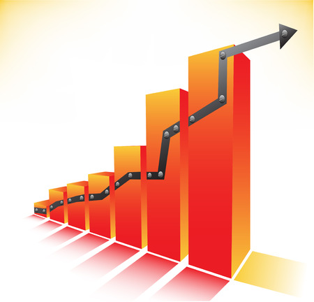 Vector illustration of graph.のイラスト素材