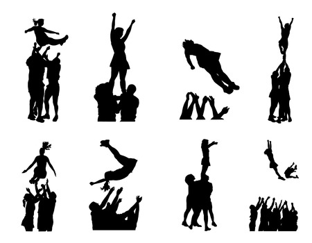 illustration of cheerleaders のイラスト素材