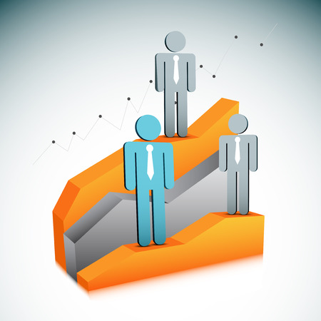 Vector illustration of business people. EPS10 file. Contains blending mode. のイラスト素材