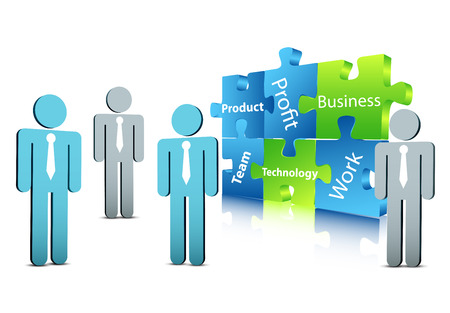 Vector illustration of business people. EPS10 file. Contains blending mode. のイラスト素材