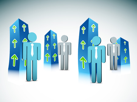 Vector illustration of business people. EPS10 file. Contains blending mode. のイラスト素材