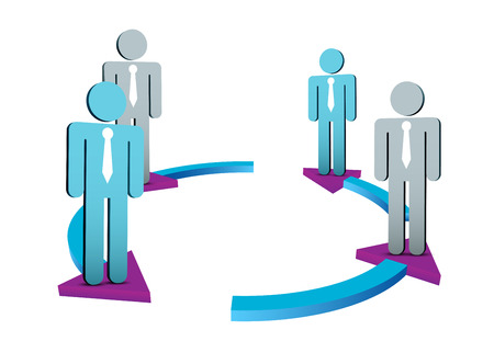Vector illustration of business people. EPS10 file. Contains blending mode. のイラスト素材