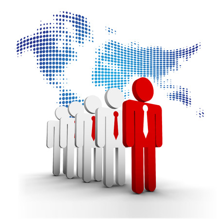 Vector illustration of business people.のイラスト素材