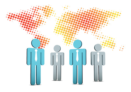 Vector illustration of business people.のイラスト素材