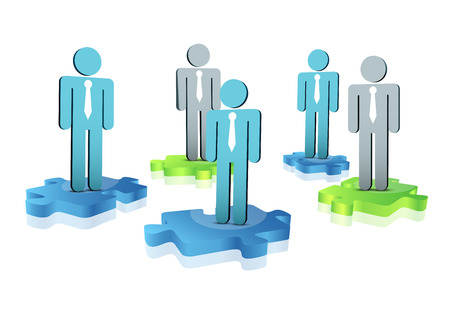 Vector illustration of business people.のイラスト素材