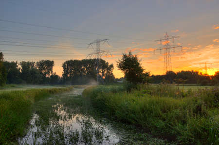 Misty sunrise