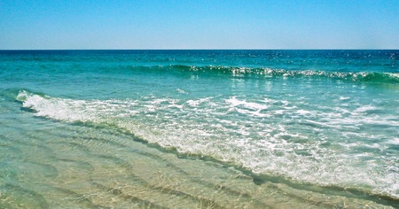 A calming and relaxing beach day.の写真素材