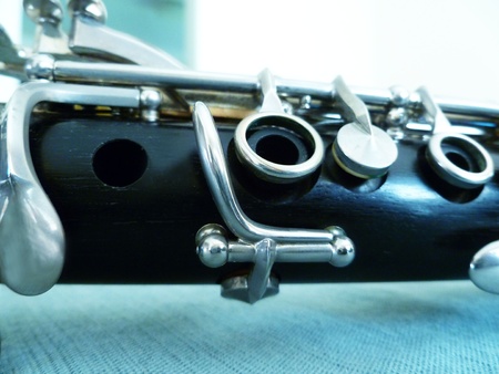 A close up view of the top three keyholes.の写真素材