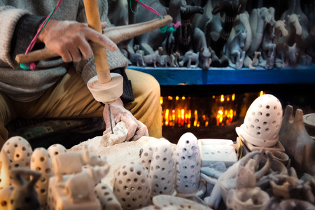 Craftsman creating some beautiful art.の写真素材