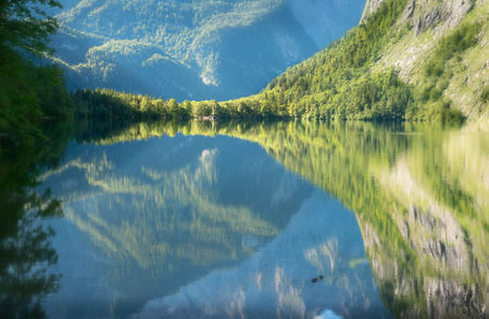 The beautiful lake Obersee.の写真素材