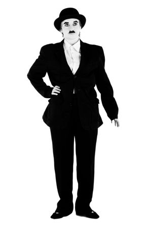 Girl plays the role of a comedianの写真素材