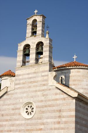 The old orthodoxy church in Budva, Montenegroの写真素材