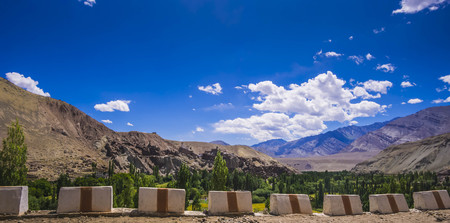 Beautiful scenery mountains at Leh Ladakh INDIA.の写真素材